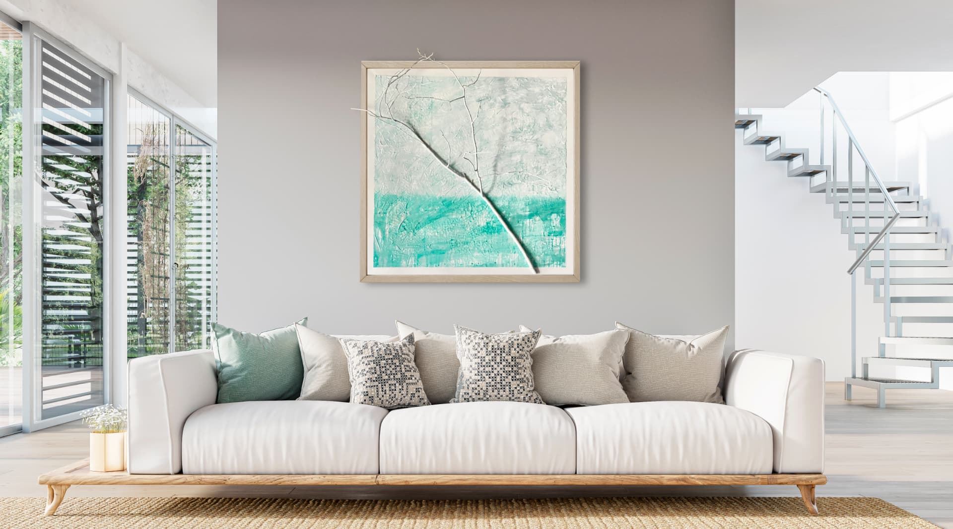 Teal Tree — painting by Helen Lee Greene