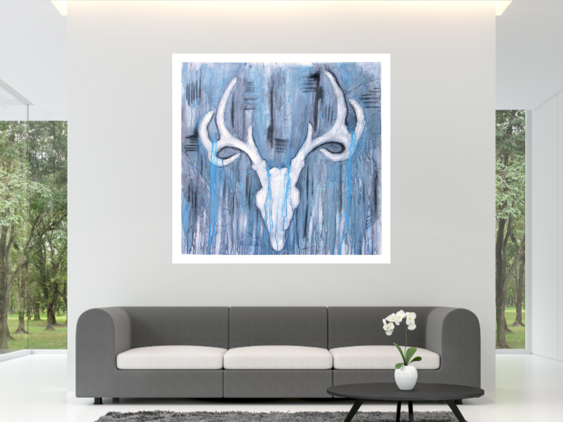 Blue Elk — painting by Helen Lee Greene