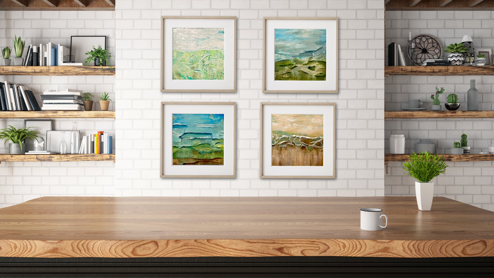 Four Landscapes — painting by Helen Lee Greene